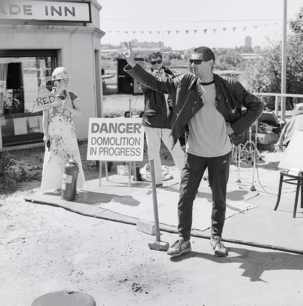 The Human Anvil. Seeing as were on a trip down memory lane... here's how it all began - smashing concrete slabs on my chest. This is at The Free Trade Inn. Byker. Newcastle upon Tyne